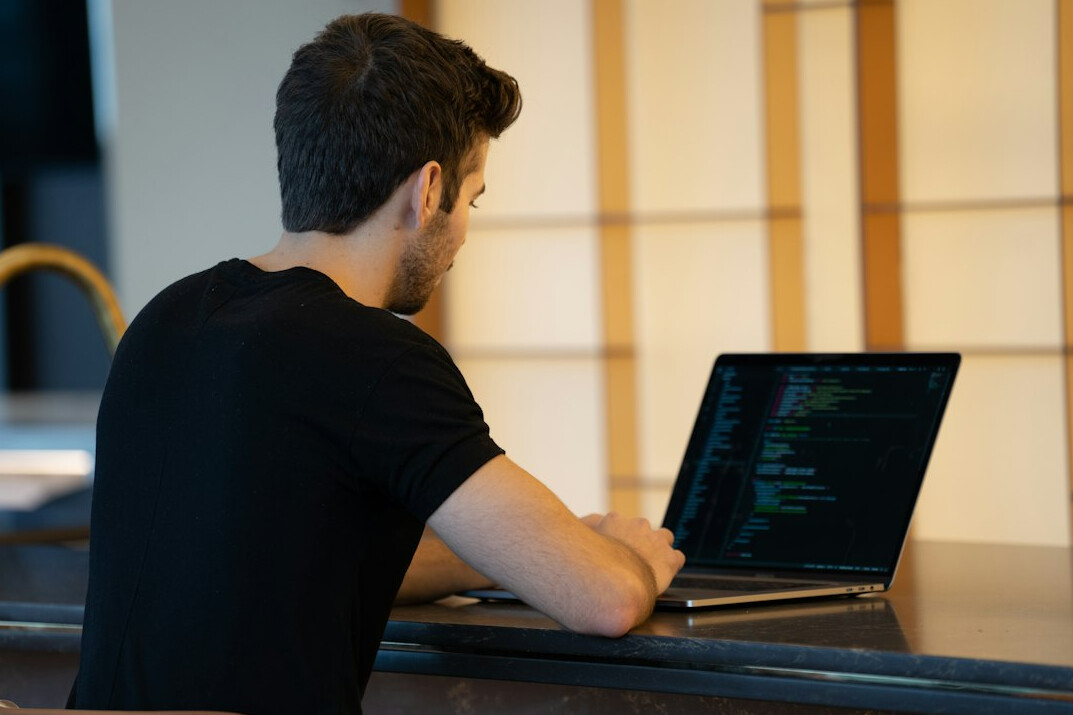 developer typing code
